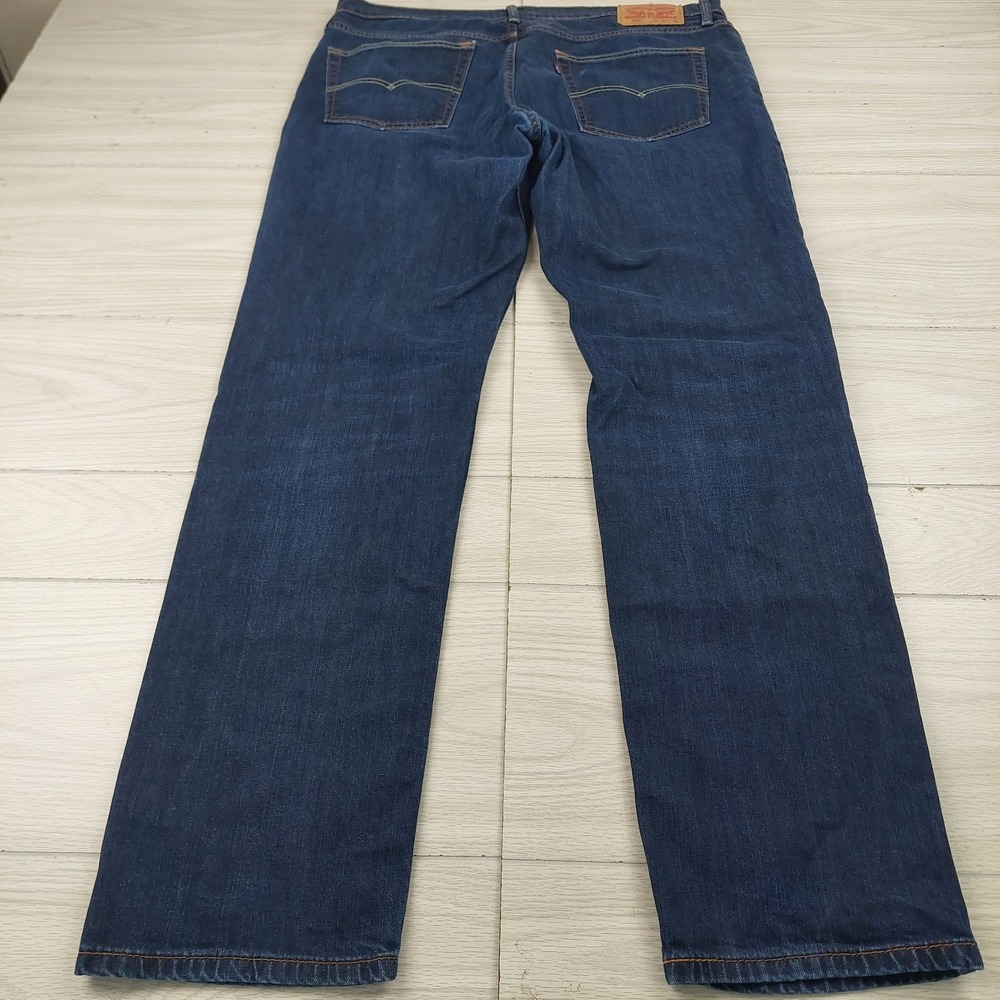 Levi's 541 Athletic Taper Jeans Mens 37x34 Dark Blue Stretch Denim Pants - Picture 5 of 8